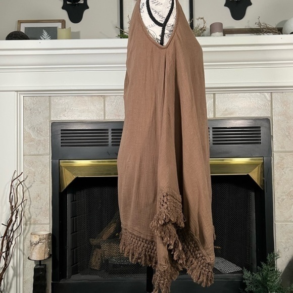 Umgee Gauze Diamond Shape Tunic in Cocoa - Picture 9 of 16